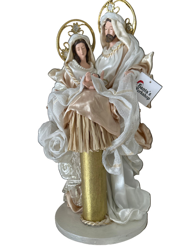 38cm Handmade Nativity Set with Holy Family & Three Wise Men