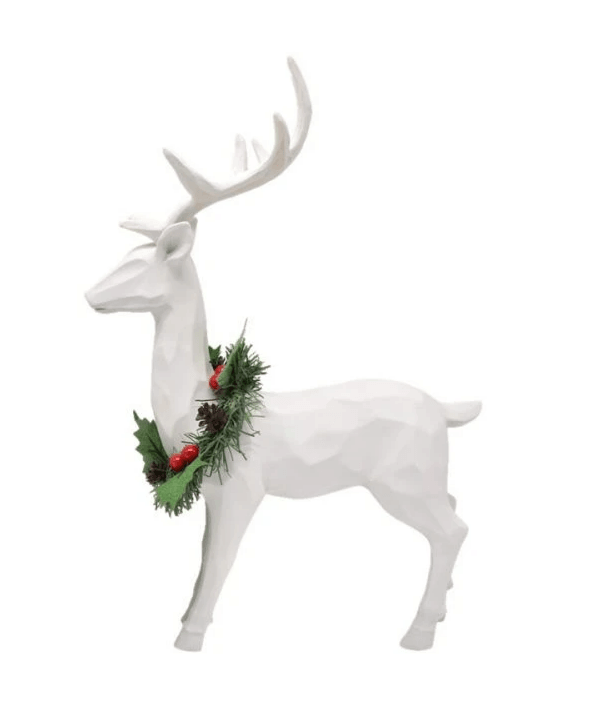 White Standing Reindeer