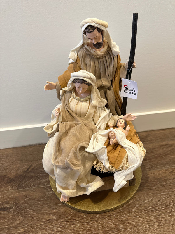 35cm Handmade Nativity Set with Angel & Three Wise Men