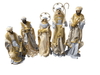 65cm Handmade Nativity Set with Three Wise Men