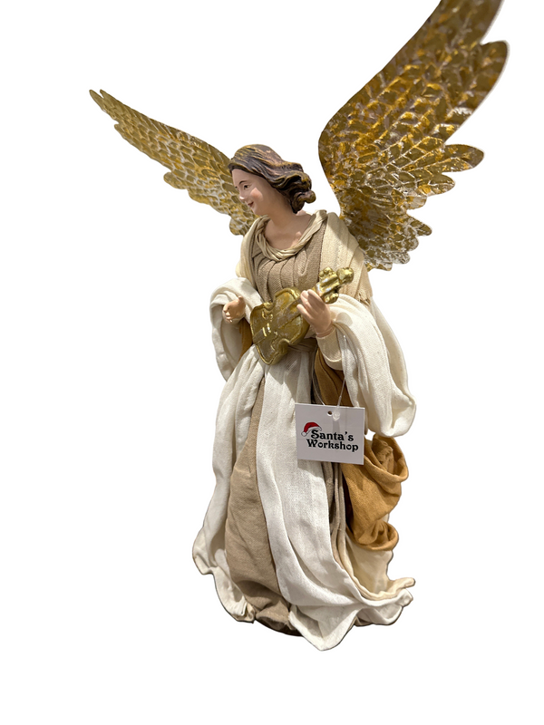 30cm Handmade Nativity Set with Holy Family & Angel