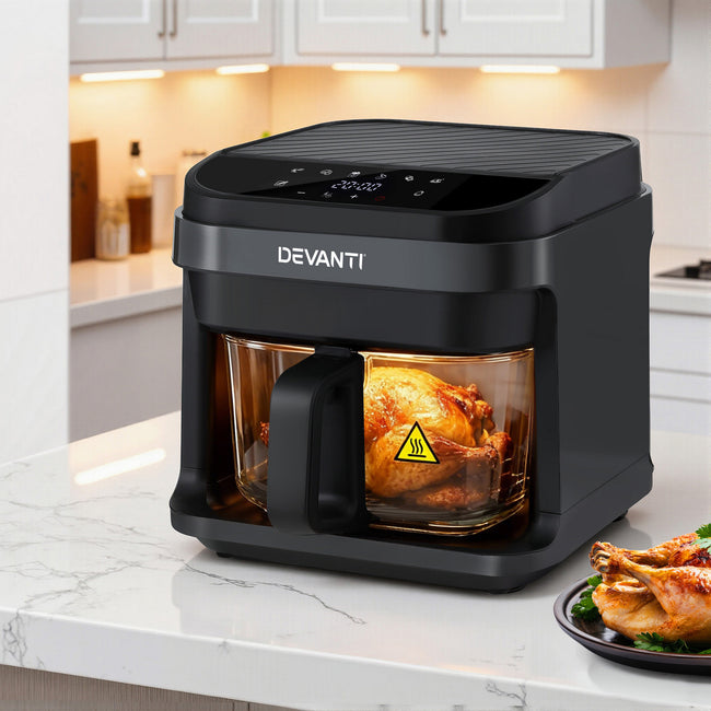Devanti 5.5L Digital Air Fryer 1200W Black