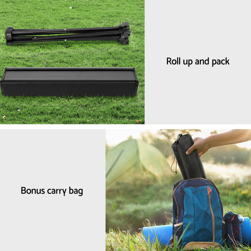 Weisshorn 3pc Folding Camping Table & Chairs Set