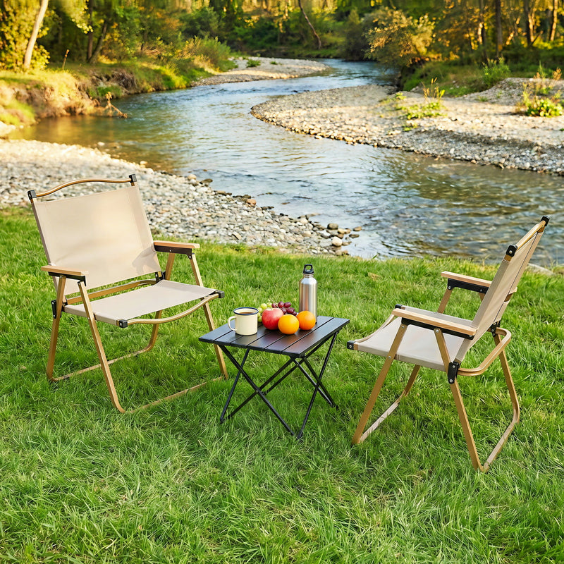 Weisshorn 3pc Folding Camping Table & Chairs Set