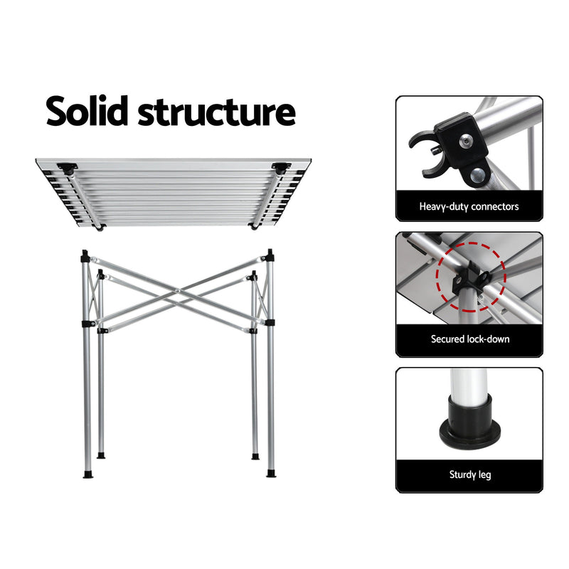 Weisshorn 3pc Folding Camping Table & Chairs