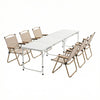 Weisshorn 7pc Folding Camping Table & Chairs Set – Aluminium