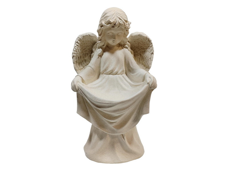 75cm Garden Angel Statue Holding Bird Feeder