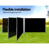 Instahut Retractable Side Awning 2×6m – Black