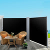 Instahut Retractable Side Awning 2×6m – Black
