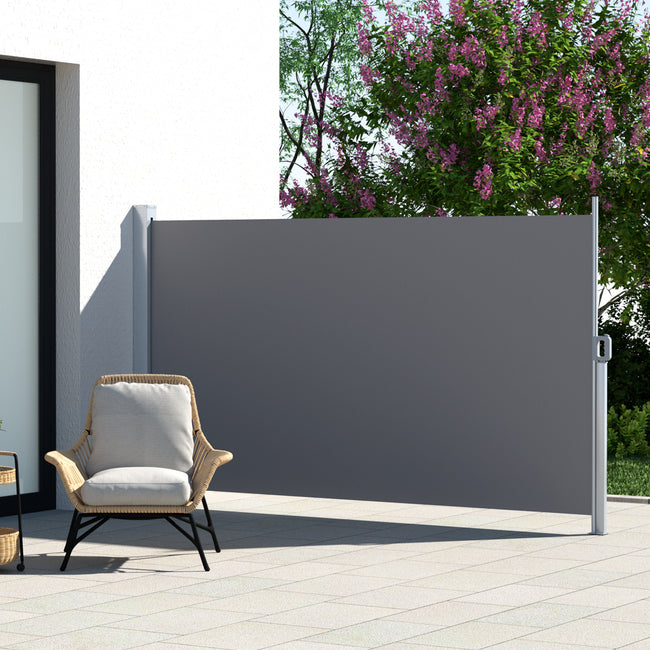 Instahut Retractable Side Awning 1.8×3m – Grey