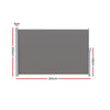 Instahut Retractable Side Awning 2×3m – Grey