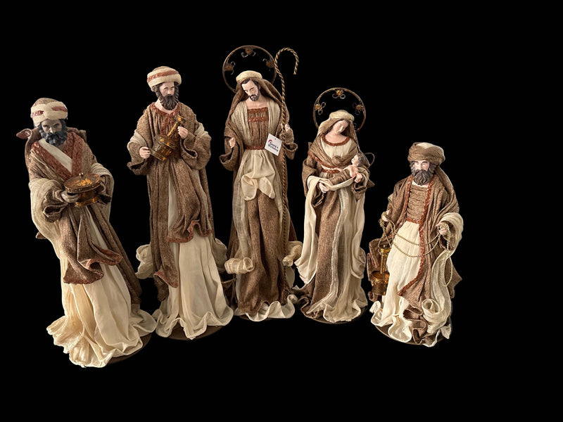 65cm Handmade Nativity Set with Holy Family & Three Wise Men