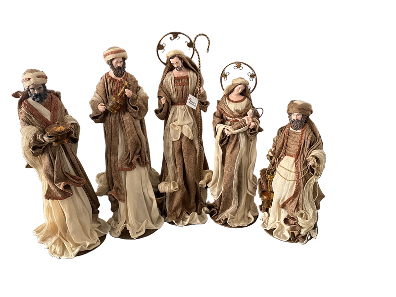 65cm Handmade Nativity Set with Holy Family & Three Wise Men