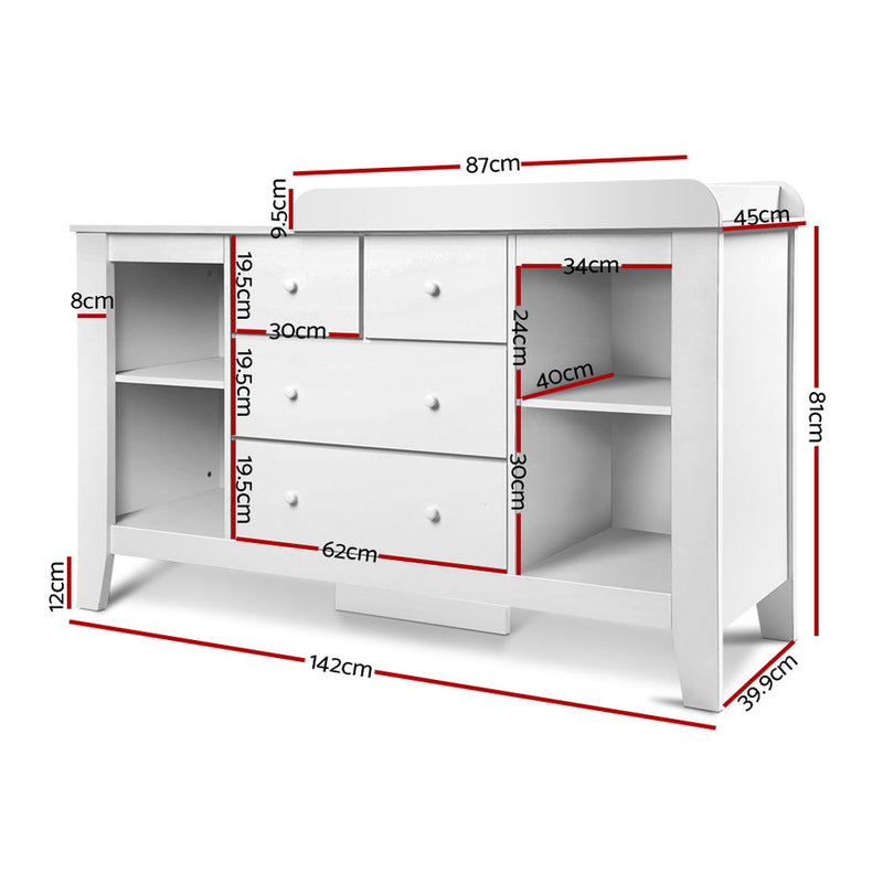 Baby Nursery Diaper Station Cabinet