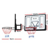 Everfit 43" Wall Mount Basketball Hoop &amp; Backboard Black/White
