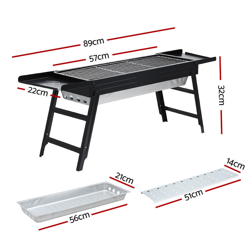 Grillz Charcoal BBQ Grill Smoker – Portable & Foldable
