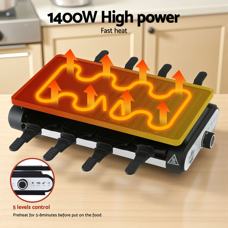 Grillz 1400W Electric BBQ Grill with 7 Cooking Pans