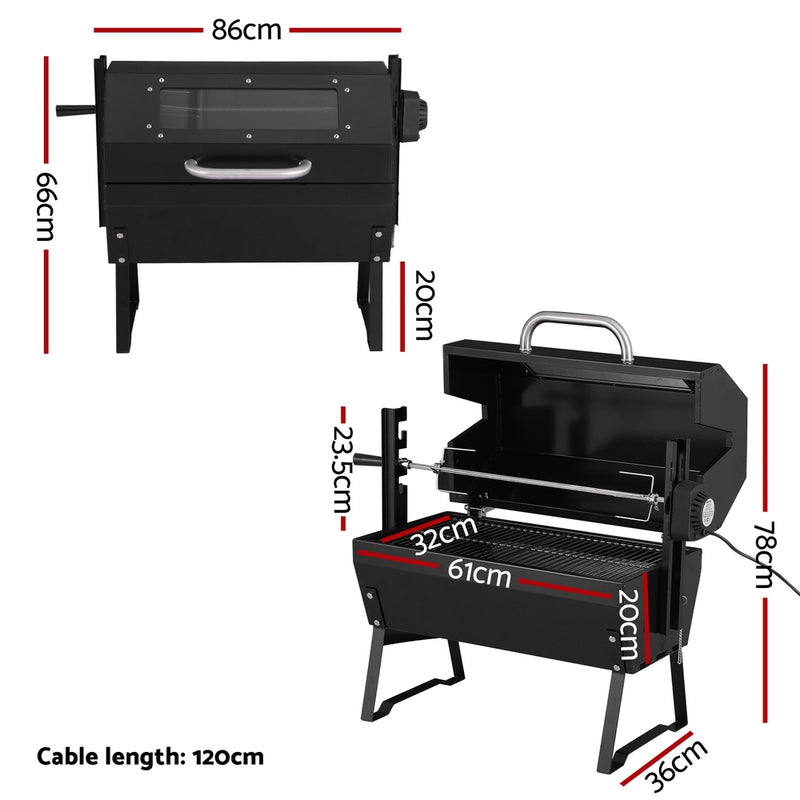 Grillz Charcoal Electric Smoker Roaster