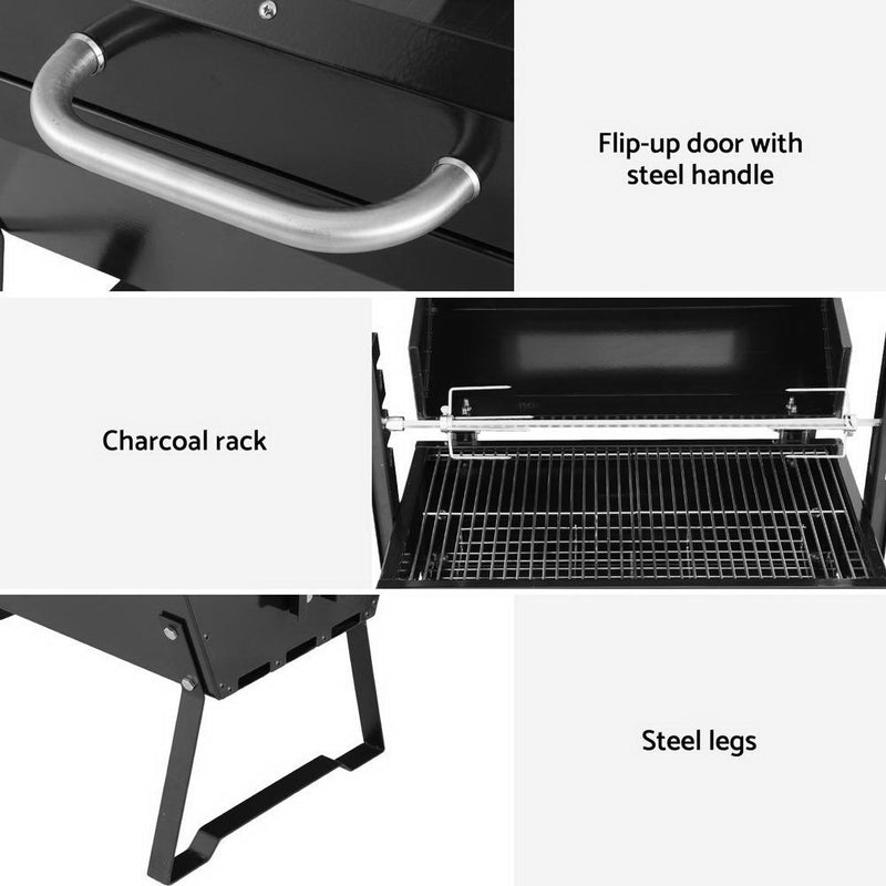 Grillz Charcoal Electric Smoker Roaster