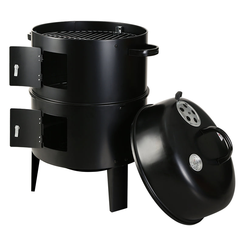 Grillz 3-in-1 Charcoal BBQ Smoker