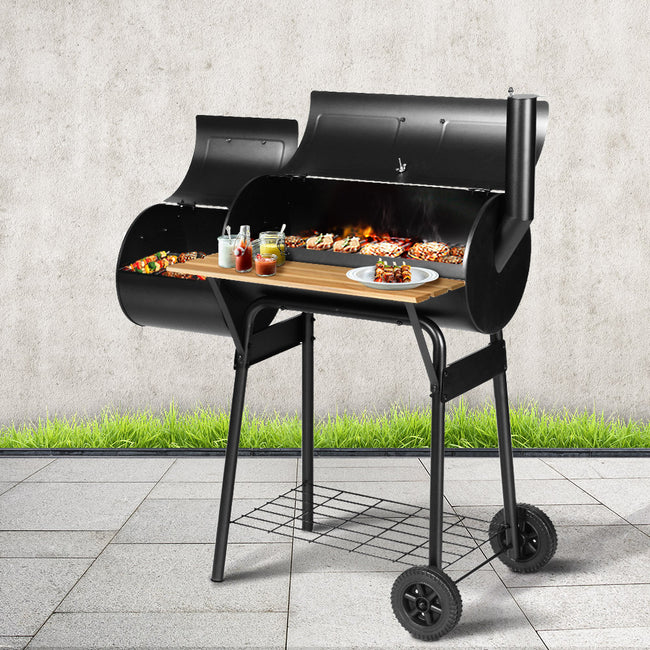Grillz 2-In-1 Offset Smoker BBQ