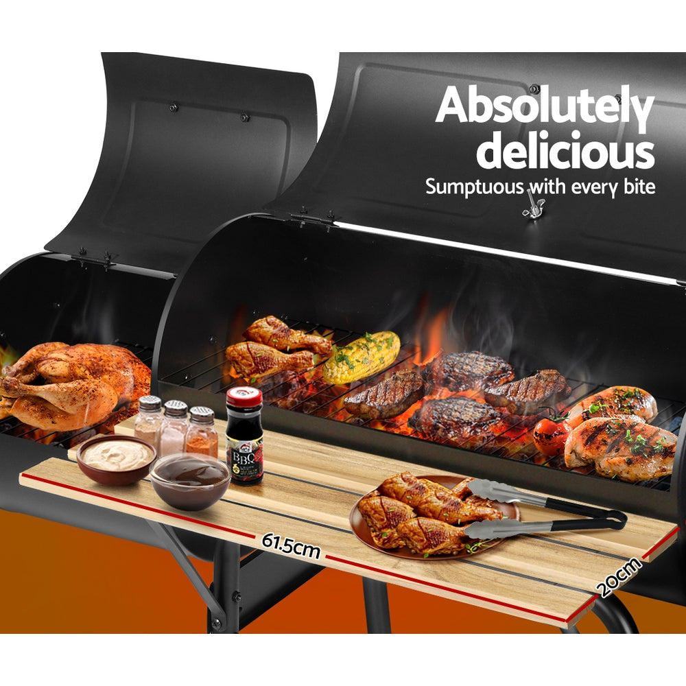Grillz 2-In-1 Offset Smoker BBQ