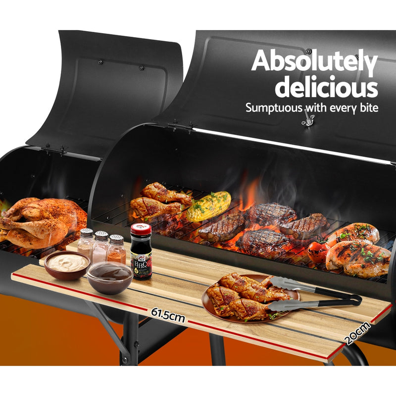 Grillz 2-In-1 Offset Smoker BBQ