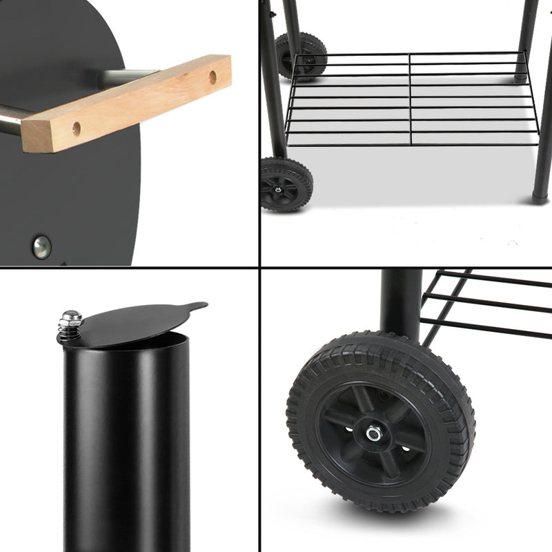Grillz 2-In-1 Offset Smoker BBQ