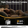 Artiss Blockout Curtains 2 Pack 132x213cm – Thermal Insulated Eyelet Drapes Beige