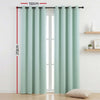 Artiss Blockout Curtains 2 Pack 132x213cm – Thermal Insulated Eyelet Drapes Green