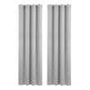 Artiss Blockout Curtains 2 Pack 132x213cm – Thermal Insulated Eyelet Drapes Grey
