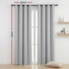 Artiss Blockout Curtains 2 Pack 132x213cm – Thermal Insulated Eyelet Drapes Grey
