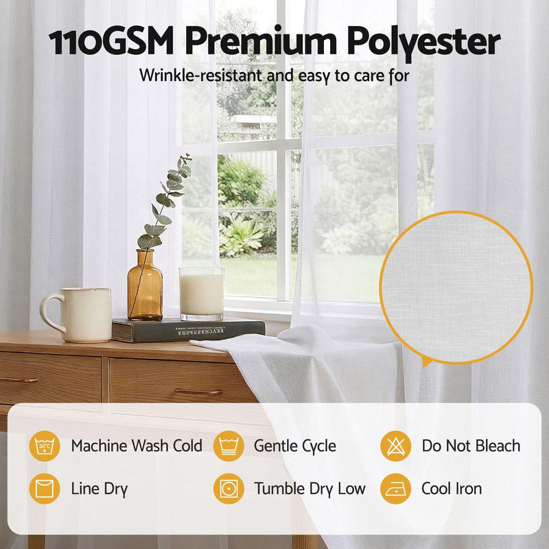 Artiss Blockout Curtains 2 Pack 132x160cm – Light Filtering Rod Pocket Drapes