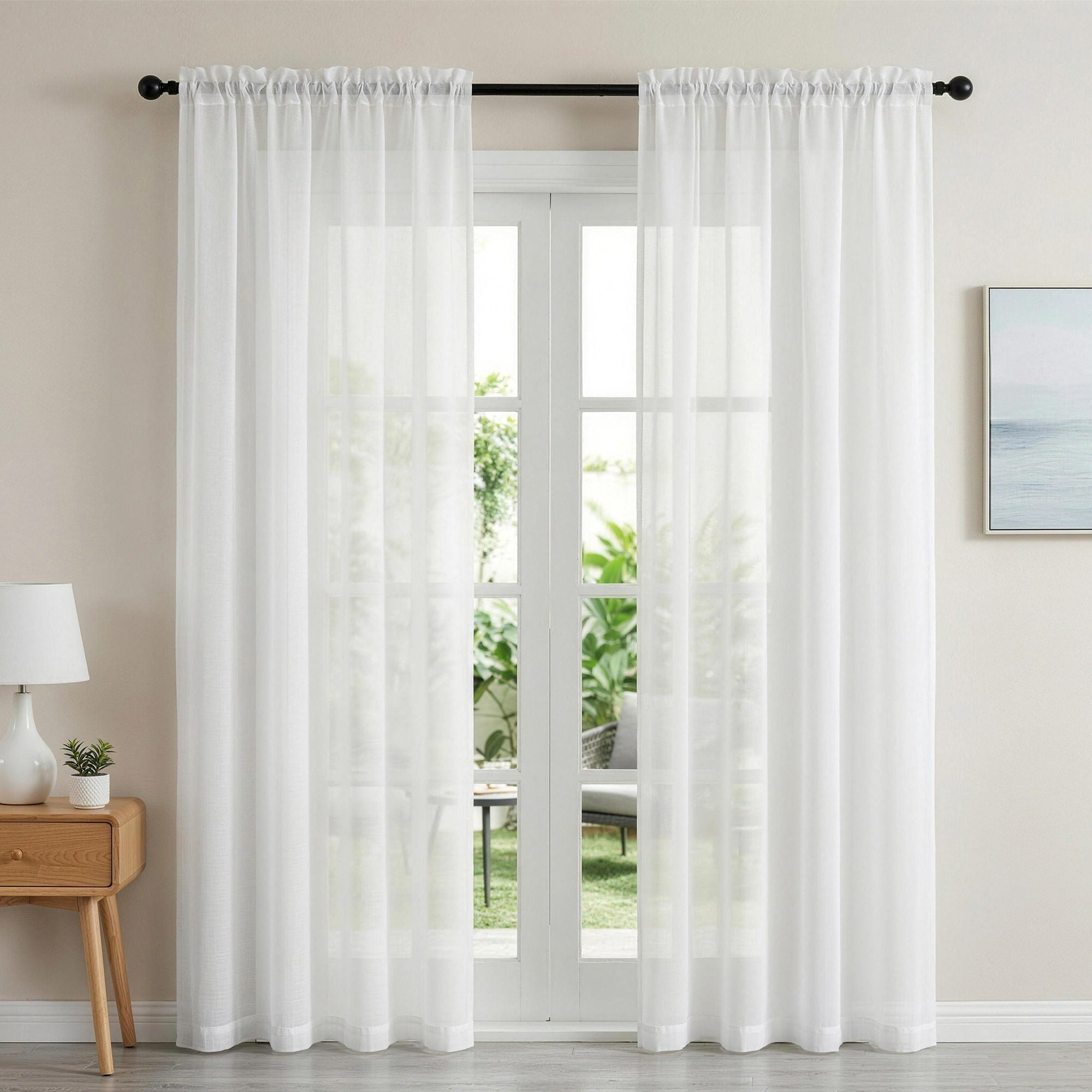 Artiss Blockout Curtains 2 Pack 132x213cm – Light Filtering Rod Pocket Drapes