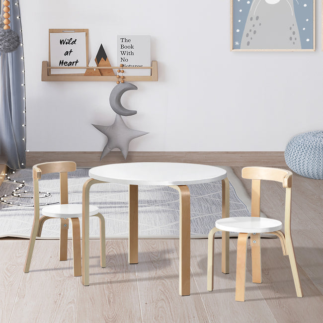 Keezi 3-Piece Kids Table & Chairs Activity Set