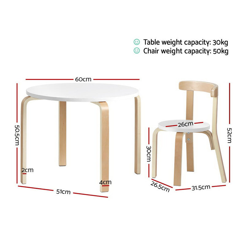 Keezi 3-Piece Kids Table & Chairs Activity Set