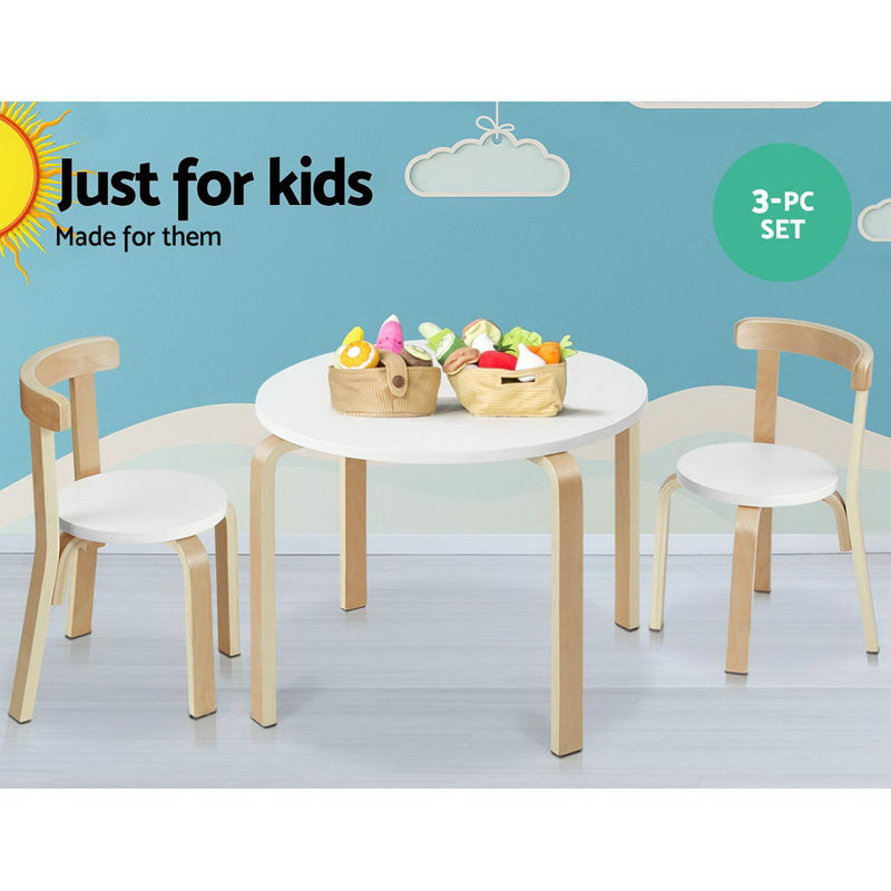 Keezi 3-Piece Kids Table & Chairs Activity Set