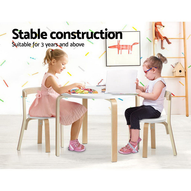 Keezi 3-Piece Kids Table & Chairs Activity Set