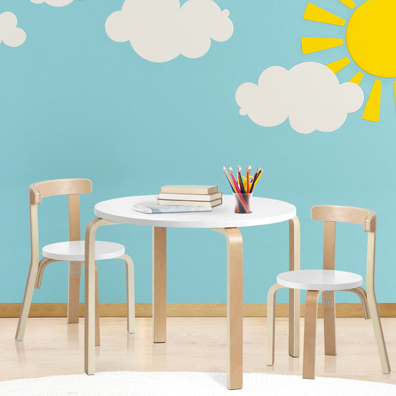 Keezi 3-Piece Kids Table & Chairs Activity Set