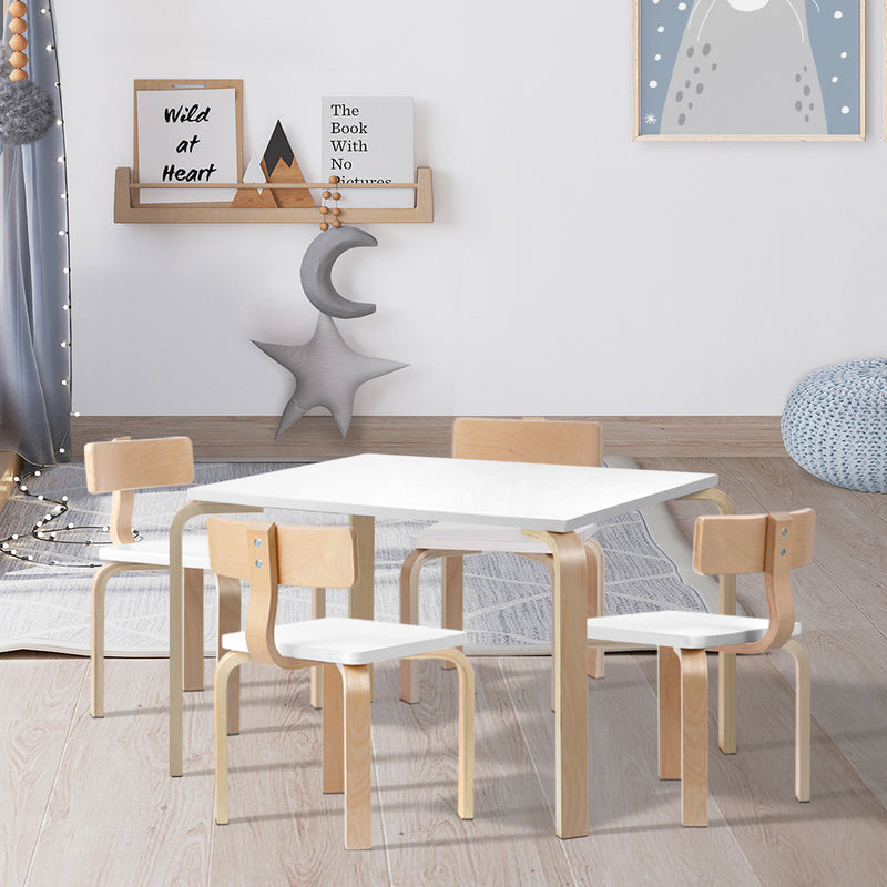 Keezi 5-Piece Kids Table & Chairs Activity Set
