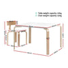 Keezi 5-Piece Kids Table & Chairs Activity Set