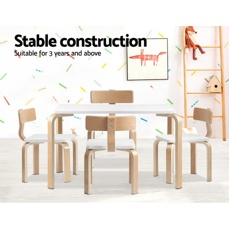 Keezi 5-Piece Kids Table & Chairs Activity Set