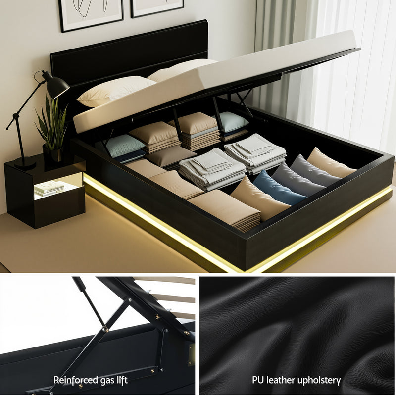 Double Bed Frame & Bedside Set