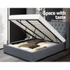 ISSA King Size Gas Lift Bed Frame – Grey