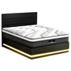 RGB LED Queen Bed Frame with 32cm Mattress Set