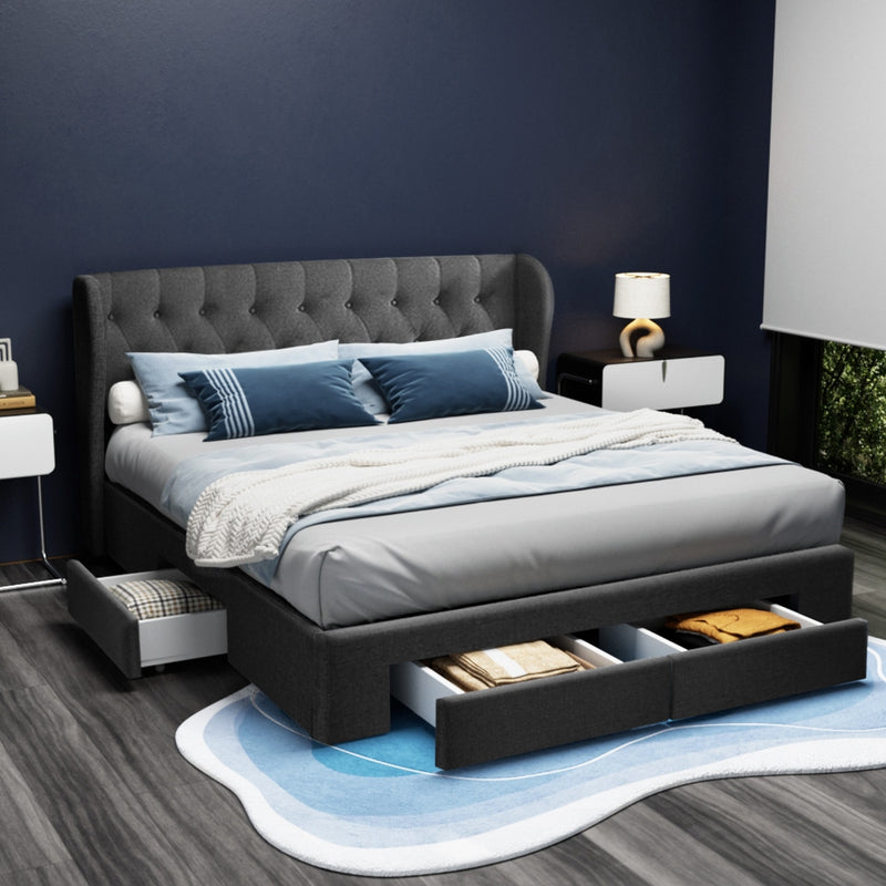MILA King Bed Frame with Storage