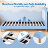 Artiss Kids King Single Bed Frame with Bear Headboard – Blue & White
