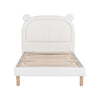 Artiss Kids King Single Bear Bed Frame – Beige White