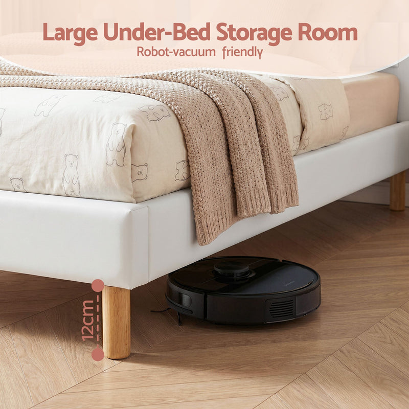 Artiss Kids King Single Bear Bed Frame – Beige White