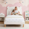 Artiss Kids King Single Bear Bed Frame – Beige White